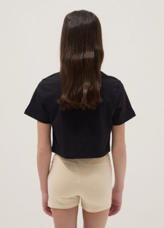 FETE - Set Tricou+Sorti Black/Beige Fete 10-15 Ani