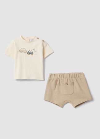 BAIETI - Set Tricou + Sorti Buttercream Baieti 0-9 Luni