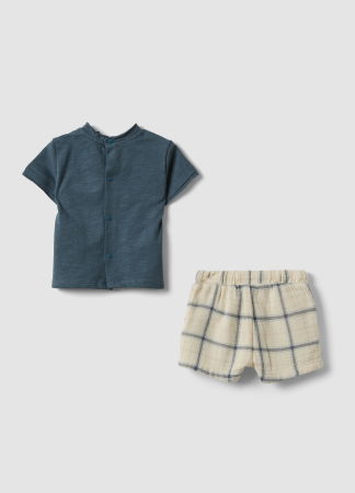 Seturi - Set Tricou + Sorti Dark Slate Baieti 0-9 Luni