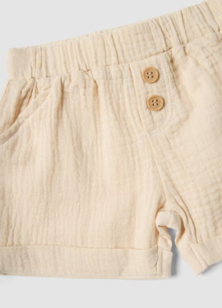 BAIETI - Set Tricou + Sorti Gri/Bej Baieti 0-9 Luni