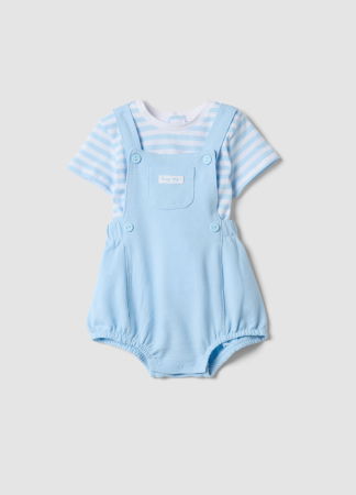 BAIETI - Set Tricou + Sorti Light Blue Baieti 0-9 Luni
