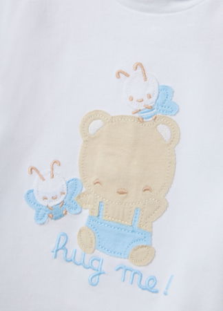 BAIETI - Set Tricou + Sorti Light Blue Baieti 0-9 Luni