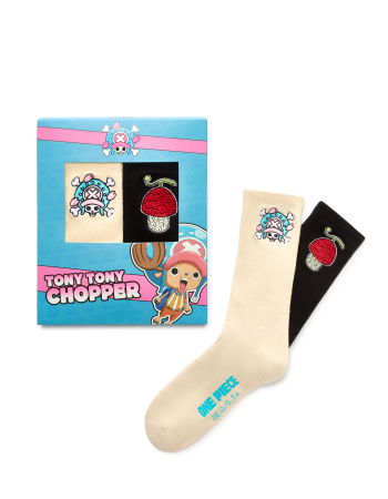 BARBATI - Sosete Pachet De 2 Șosete Înalte Pentru Bărbați Alb-Negru  Barbati