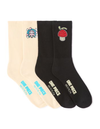 BARBATI - Sosete Pachet De 2 Șosete Înalte Pentru Bărbați Alb-Negru  Barbati