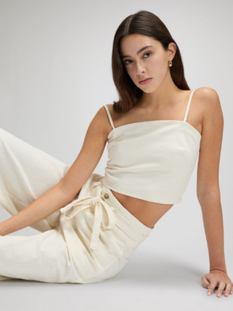 FEMEI - Top Alb Slim Femei