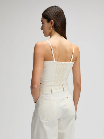 FEMEI - Top Alb Slim Femei