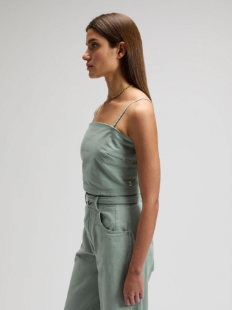 FEMEI - Top Verde Masliniu Slim Femei