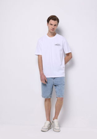 BARBATI - Tricou Alb Comfort Barbati