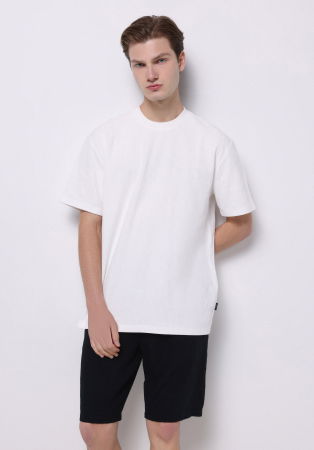 BARBATI - Tricou Alb Comfort Barbati