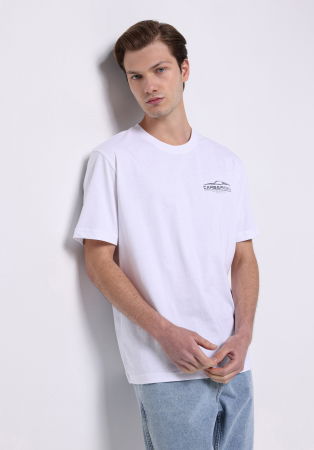 BARBATI - Tricou Alb Comfort Barbati