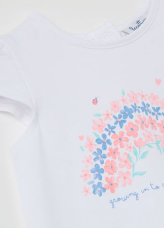 ДЕВОЧКИ - Футболка Для Девочек Белая 0-9 Месяцев