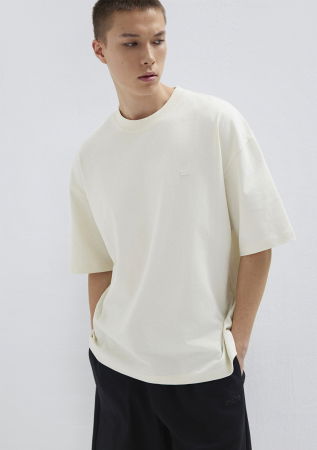 BARBATI - Tricou Alb Oversize Barbati