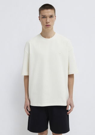 BARBATI - Tricou Alb Oversize Barbati