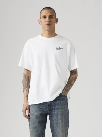 BARBATI - Tricou Alb Relaxed Barbati