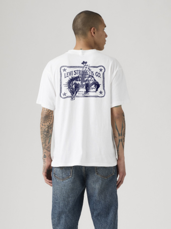 BARBATI - Tricou Alb Relaxed Barbati