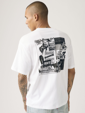 BARBATI - Tricou Alb Relaxed Barbati