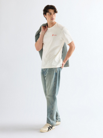 BARBATI - Tricou Alb Relaxed Barbati