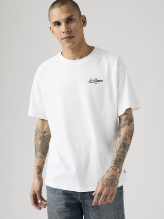 BARBATI - Tricou Alb Relaxed Barbati