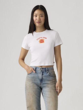 FEMEI - Tricou Alb Slim Femei