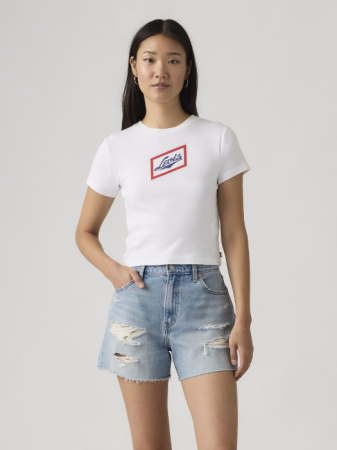 FEMEI - Tricou Alb Slim Femei