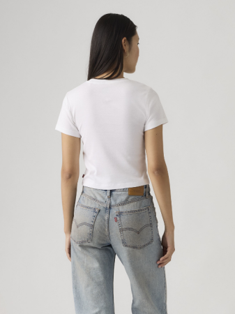 FEMEI - Tricou Alb Slim Femei