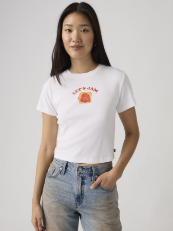 FEMEI - Tricou Alb Slim Femei