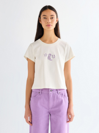 FEMEI - Tricou Alb Slim Femei