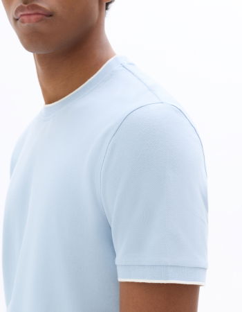 BARBATI - Tricou Albastru Deschis Regular Barbati