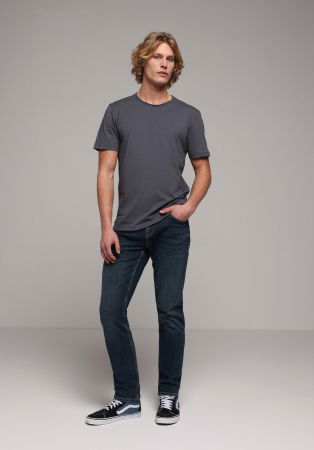 BARBATI - Tricou Antracit Regular Barbati