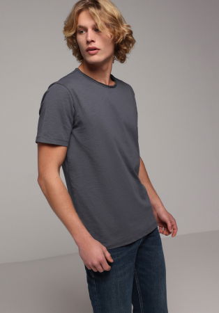 BARBATI - Tricou Antracit Regular Barbati