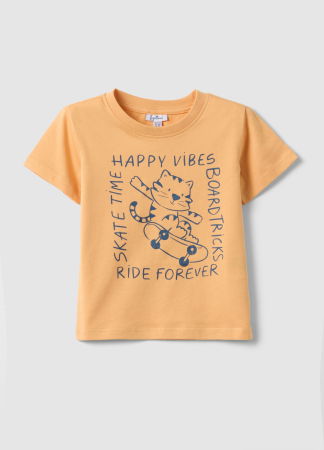 BAIETI - Tricou Apricot Nectar Baieti 9-36 Luni