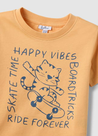 BAIETI - Tricou Apricot Nectar Baieti 9-36 Luni