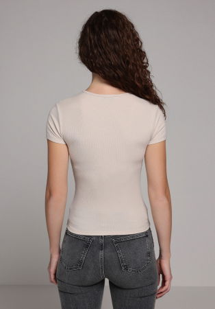 Футболки и Топы - Женская Футболка Бежевая