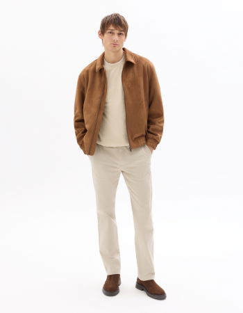 BARBATI - Tricou Bej Regular Barbati