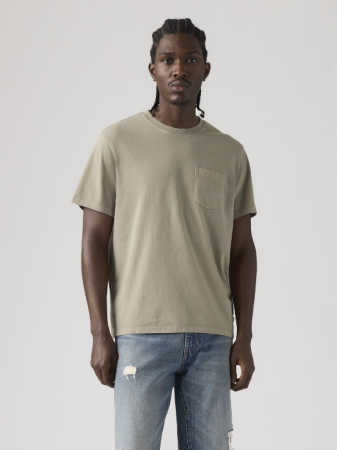 BARBATI - Tricou Bej Relaxed Barbati