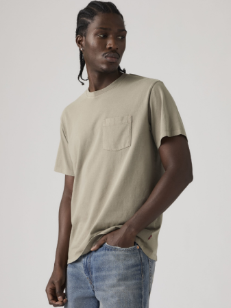 BARBATI - Tricou Bej Relaxed Barbati