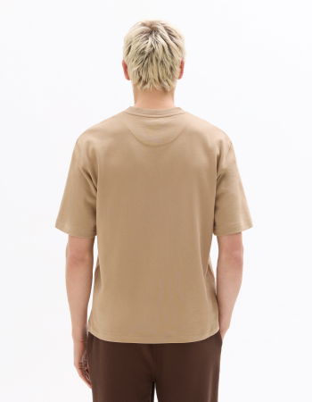 BARBATI - Tricou Bej Taupe Oversize Barbati