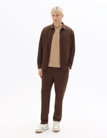 BARBATI - Tricou Bej Taupe Oversize Barbati