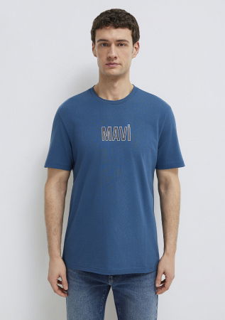 МУЖЧИНЫ - Мужская Футболка Синяя 