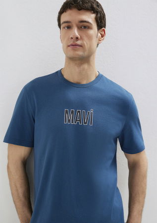 МУЖЧИНЫ - Мужская Футболка Синяя 