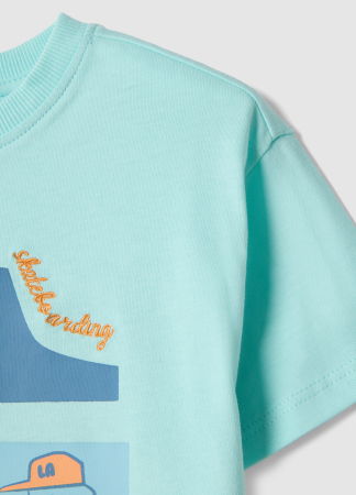 Tricouri si Polo - Tricou Blue Light Baieti 9-36 Luni