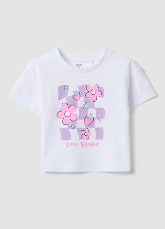 Tricouri, Polo si Topuri - Tricou Brilliant White Fete 3-10 Ani