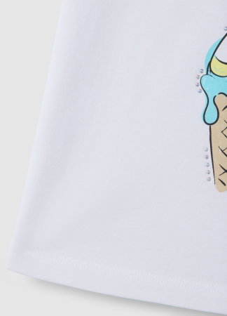 Tricouri, Polo si Topuri - Tricou Brilliant White Fete 3-10 Ani