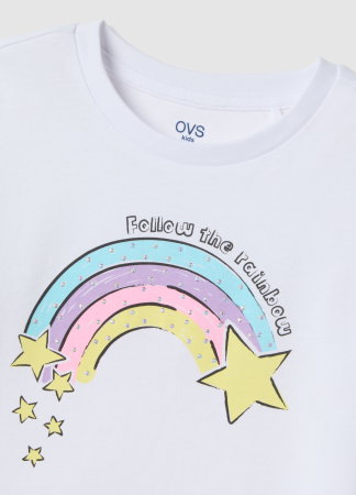 Tricouri, Polo si Topuri - Tricou Brilliant White Fete 3-10 Ani