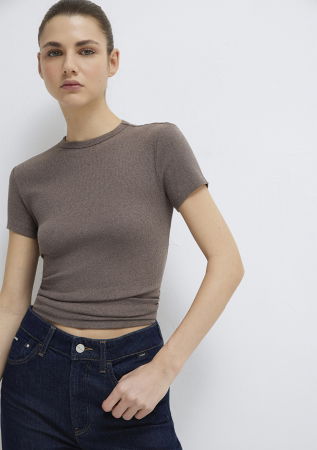 ЖЕНЩИНЫ - Женская Футболка Коричневая 