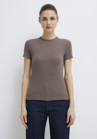 ЖЕНЩИНЫ - Женская Футболка Коричневая 