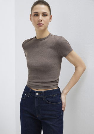 ЖЕНЩИНЫ - Женская Футболка Коричневая 