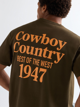 BARBATI - Tricou Cafeniu Vintage Barbati