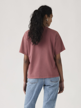 FEMEI - Tricou Rosu Visiniu Relaxed Femei