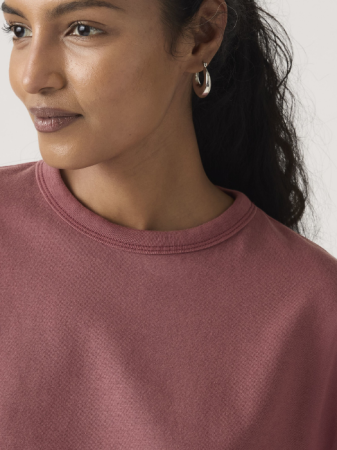 FEMEI - Tricou Rosu Visiniu Relaxed Femei